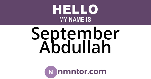 September Abdullah