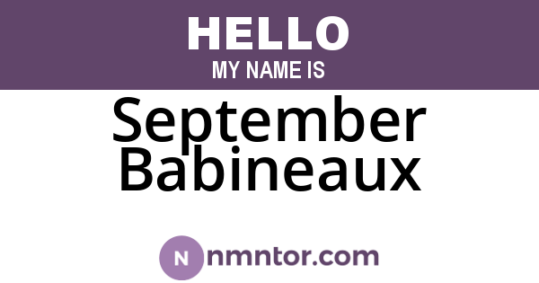 September Babineaux