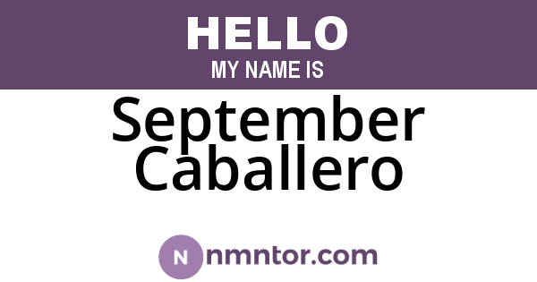 September Caballero