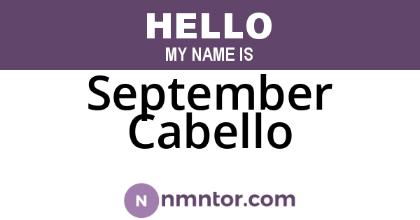 September Cabello