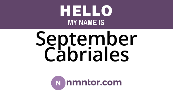 September Cabriales