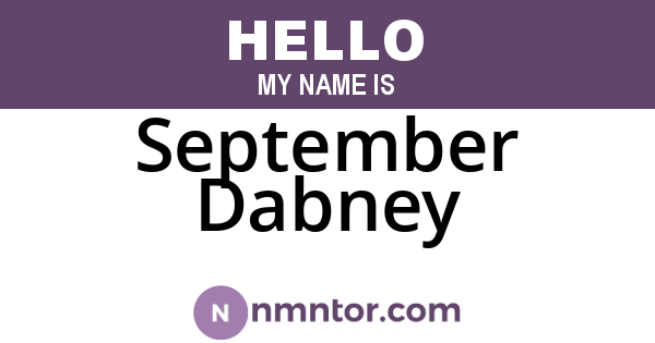 September Dabney