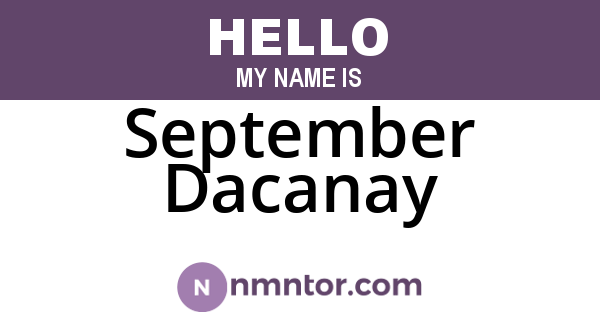 September Dacanay
