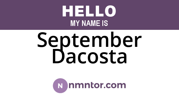 September Dacosta