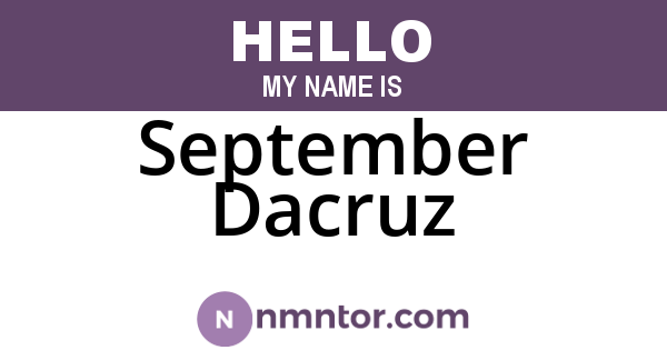 September Dacruz