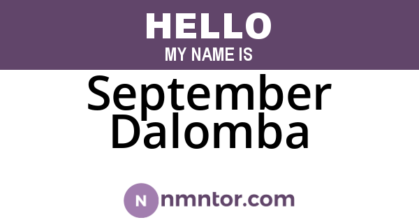 September Dalomba