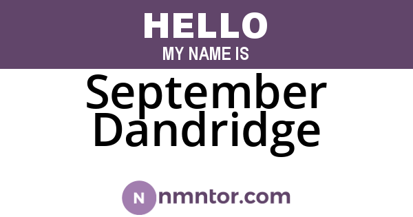 September Dandridge