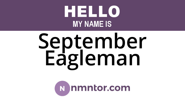September Eagleman