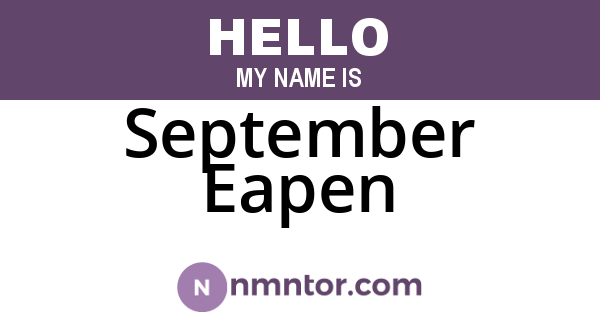 September Eapen