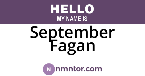 September Fagan