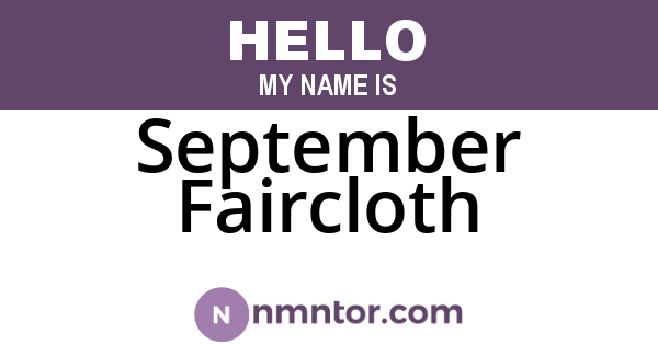 September Faircloth