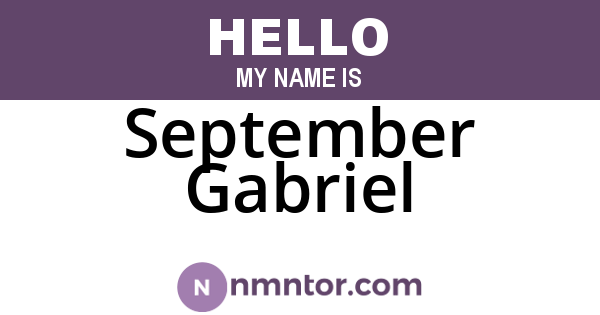 September Gabriel