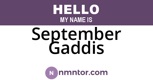 September Gaddis