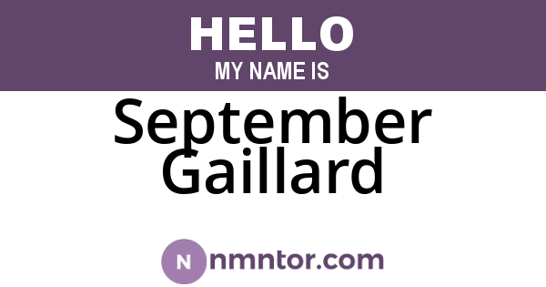 September Gaillard