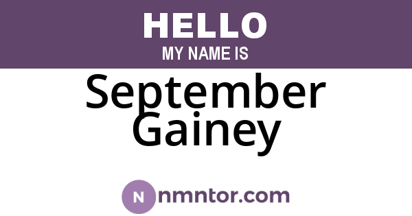 September Gainey