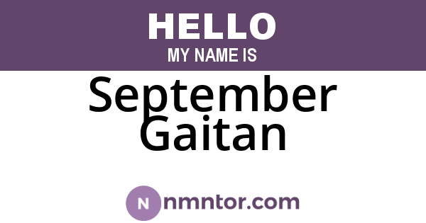September Gaitan
