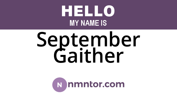 September Gaither