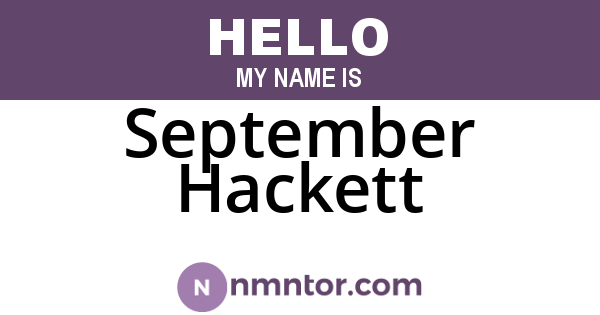 September Hackett