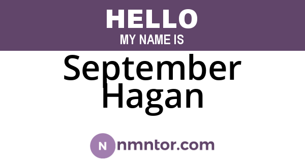 September Hagan