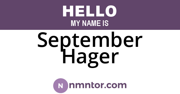 September Hager