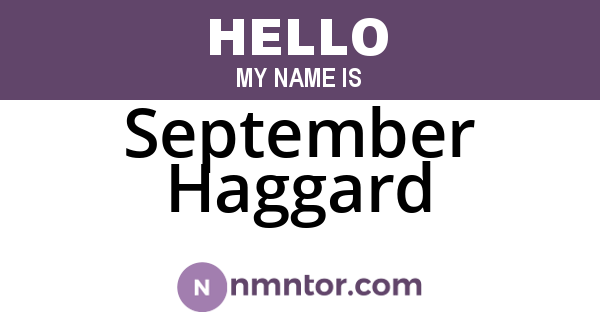 September Haggard