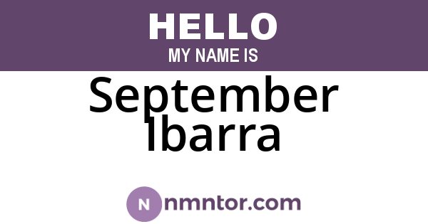 September Ibarra
