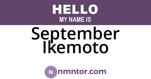 September Ikemoto