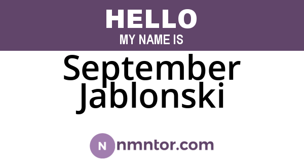September Jablonski