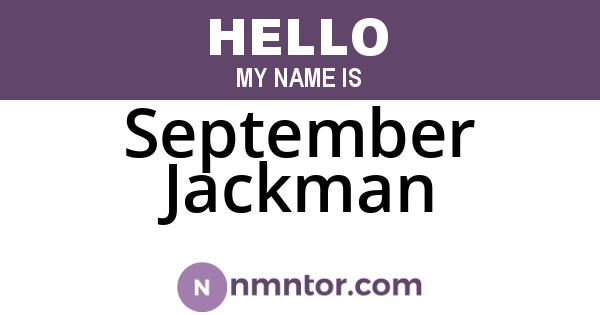 September Jackman