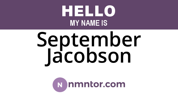 September Jacobson