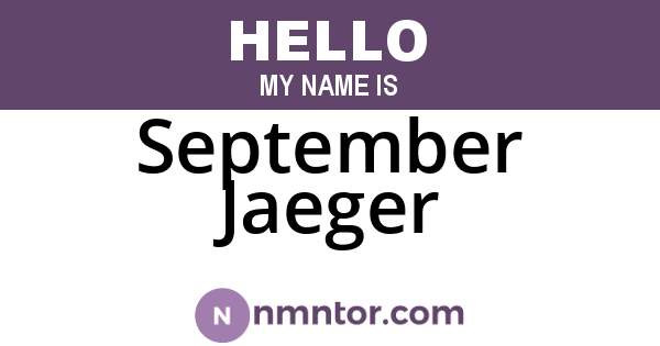 September Jaeger