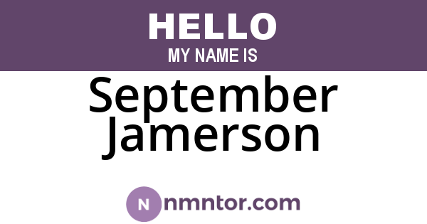 September Jamerson