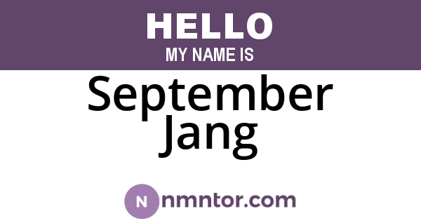 September Jang