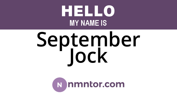 September Jock