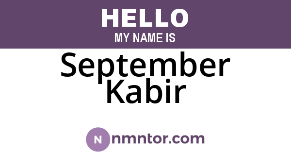 September Kabir
