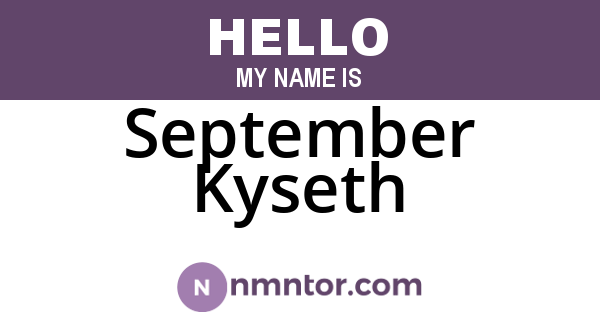 September Kyseth