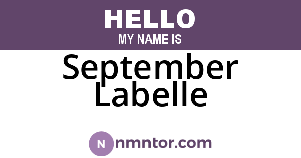 September Labelle