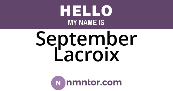 September Lacroix