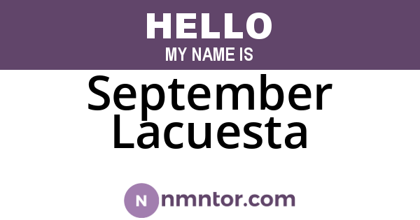 September Lacuesta