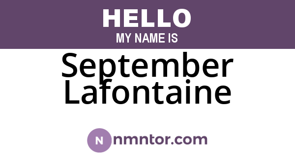 September Lafontaine