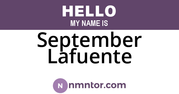 September Lafuente