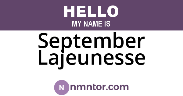 September Lajeunesse