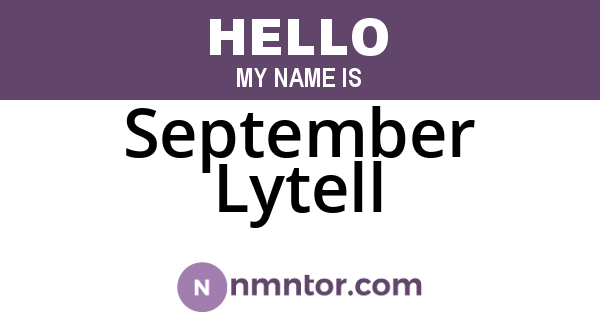 September Lytell