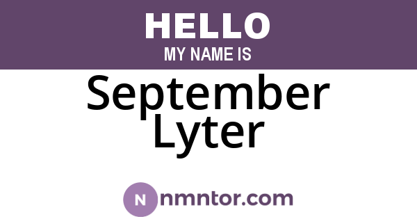 September Lyter
