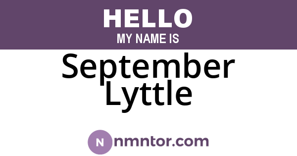 September Lyttle