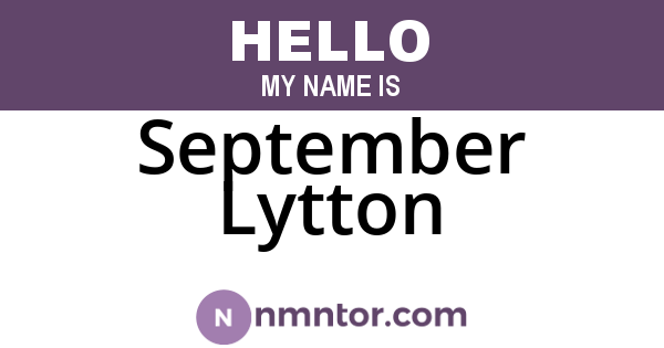 September Lytton