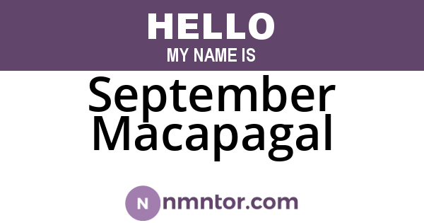 September Macapagal