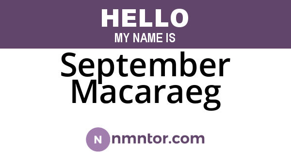 September Macaraeg