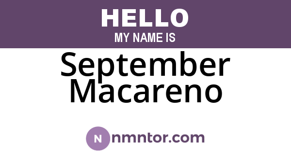 September Macareno