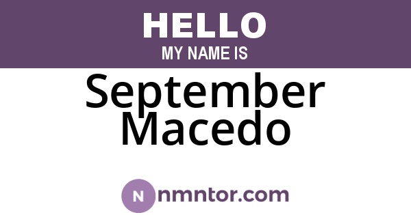 September Macedo